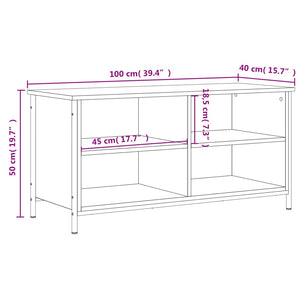 vidaXL TV-Schrank Räuchereiche 100x40x50 cm Holzwerkstoff