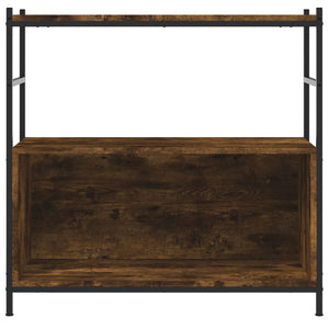 vidaXL Bücherregal Räuchereiche 80x30x78,5 cm Holzwerkstoff und Eisen