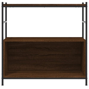 Bücherregal Braun Eichen-Optik 80x30x78,5cm Holzwerkstoff Eisen Stilecasa