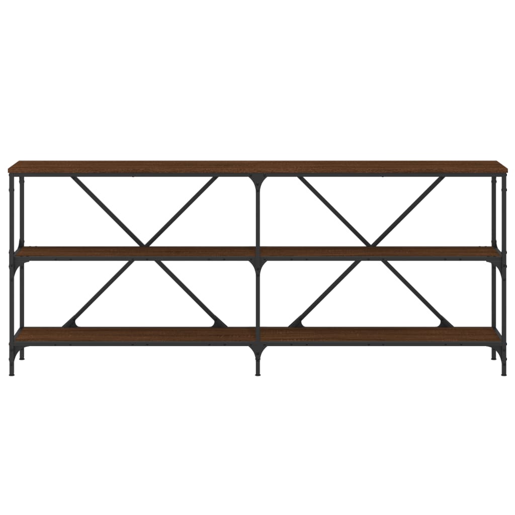 vidaXL Konsolentisch Braun Eiche 180x30x75 cm Holzwerkstoff und Eisen