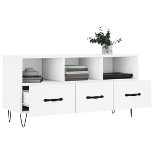 vidaXL TV-Schrank Weiß 102x36x50 cm Holzwerkstoff