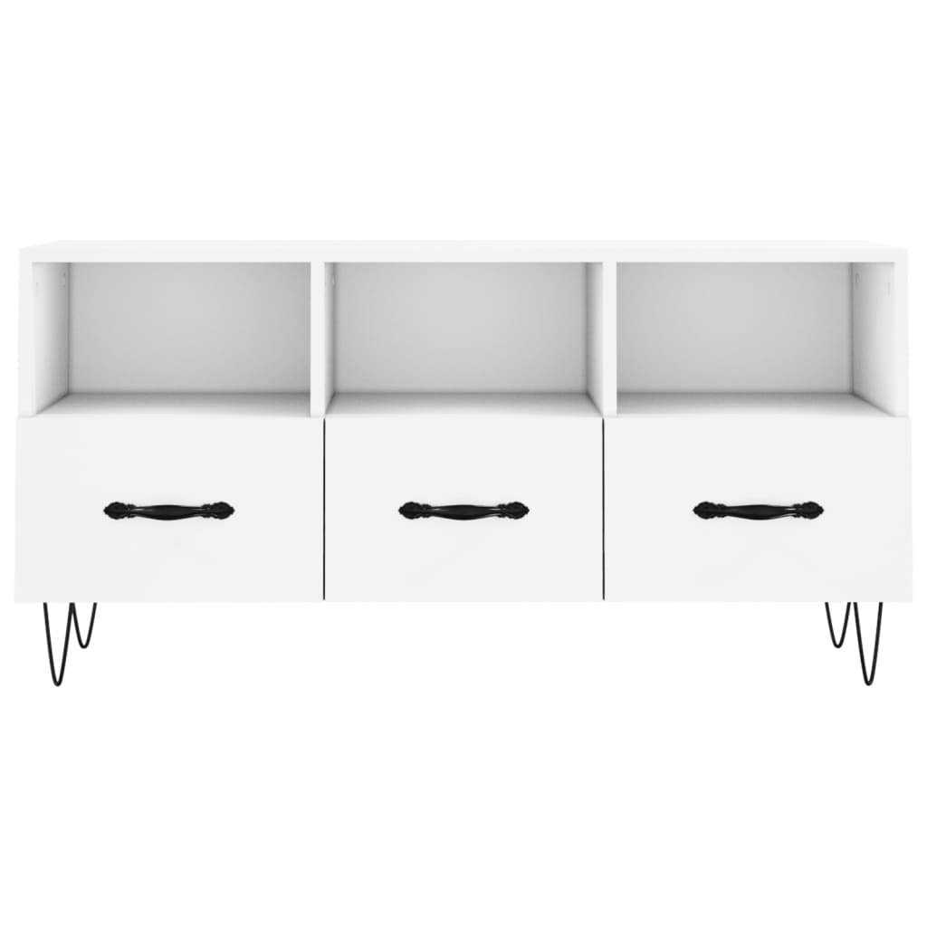 vidaXL TV-Schrank Weiß 102x36x50 cm Holzwerkstoff