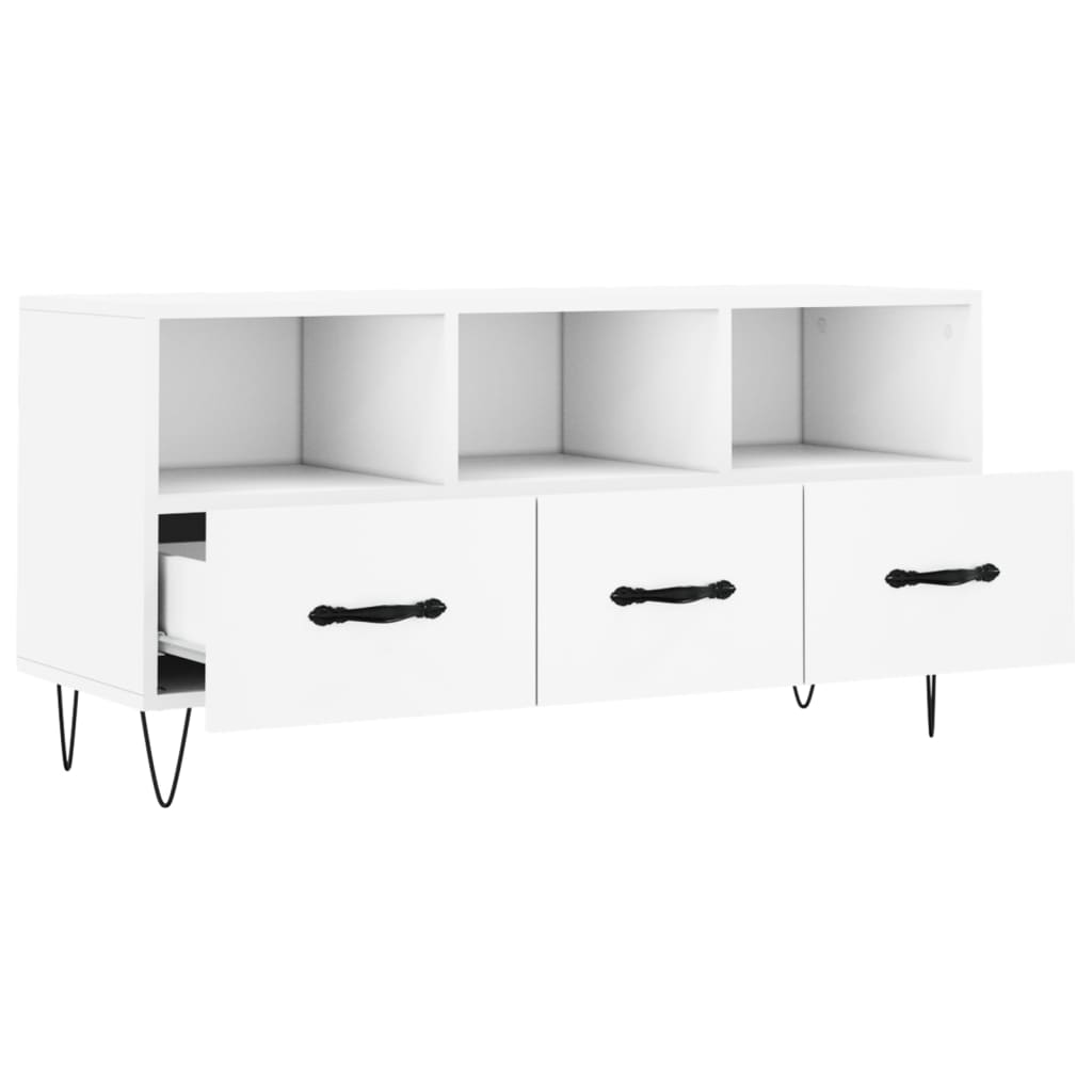 vidaXL TV-Schrank Weiß 102x36x50 cm Holzwerkstoff