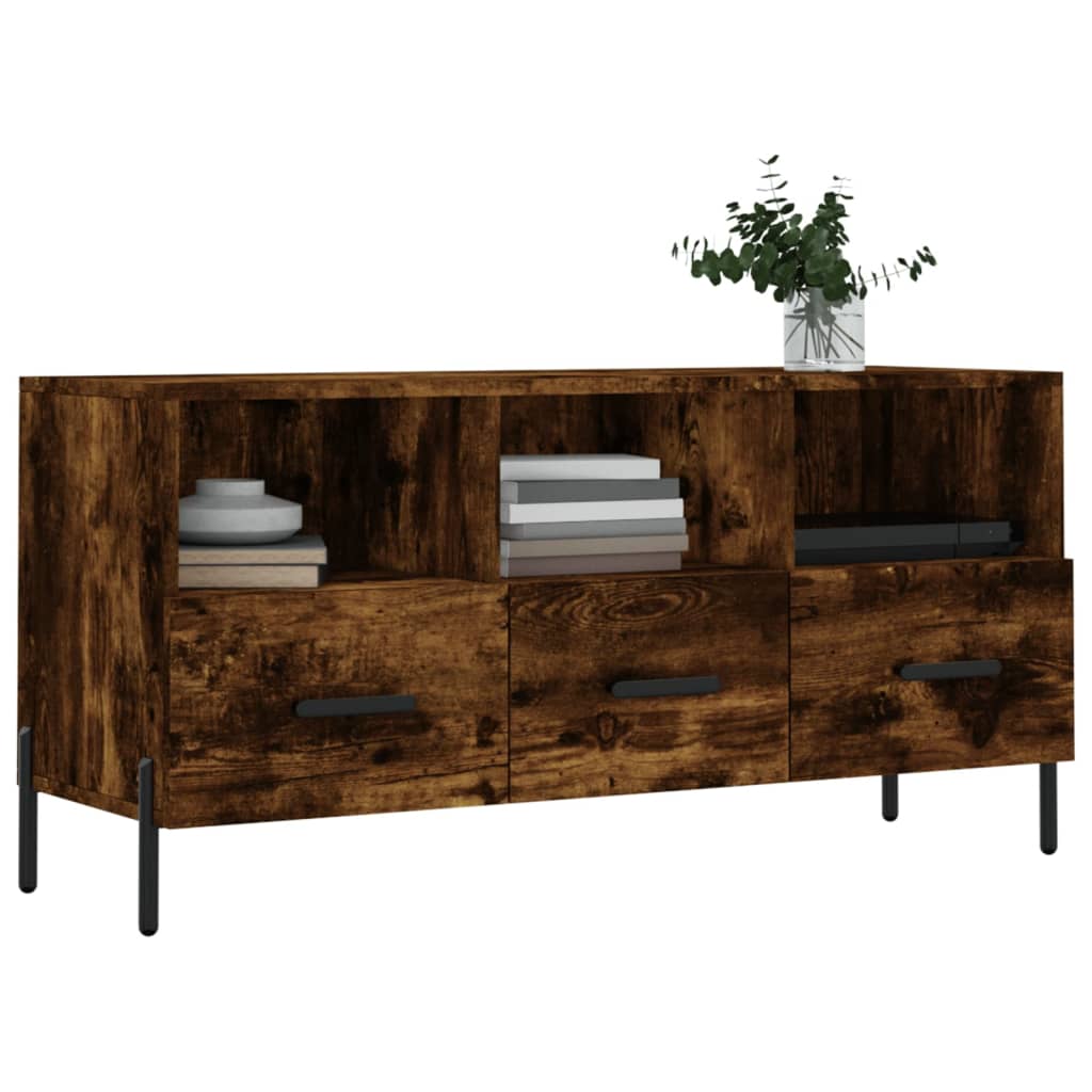 vidaXL TV-Schrank Räuchereiche 102x36x50 cm Holzwerkstoff