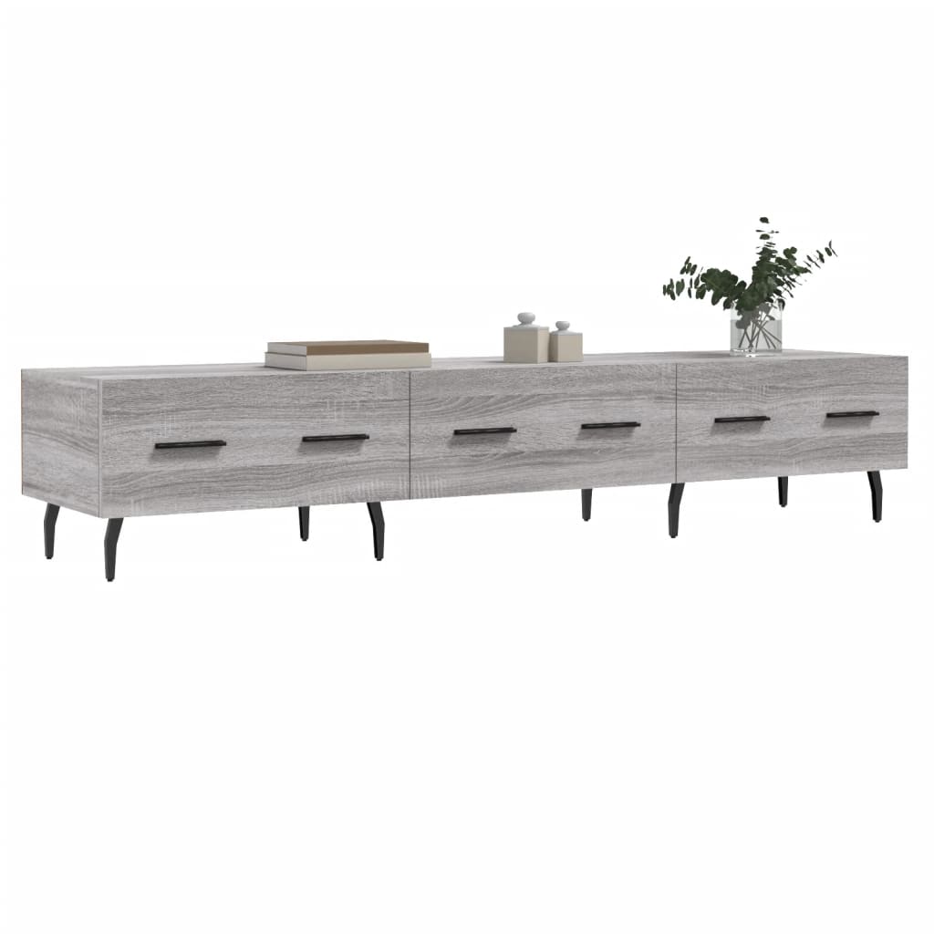 TV-Schrank Grau Sonoma 150x36x30 cm Holzwerkstoff Stilecasa