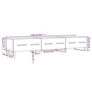 vidaXL TV-Schrank Weiß 150x36x30 cm Holzwerkstoff