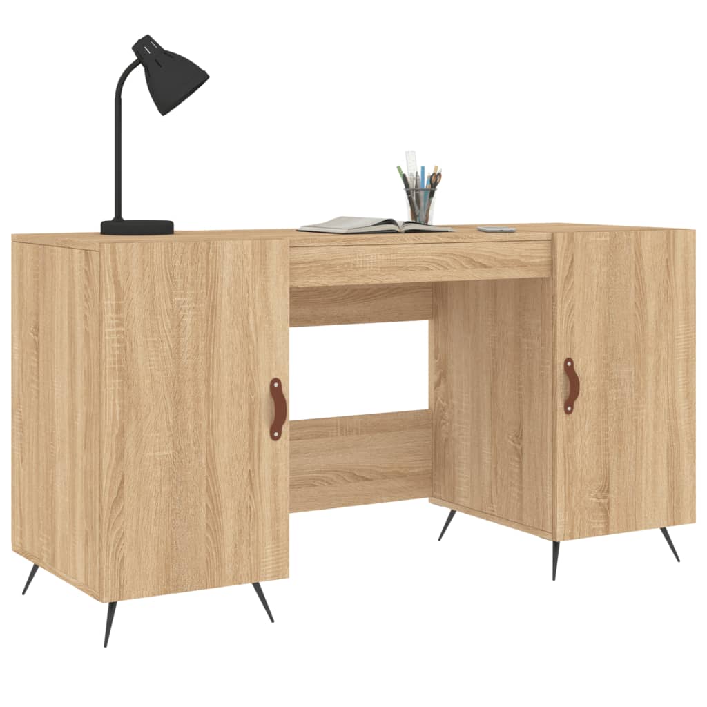 vidaXL Schreibtisch Sonoma-Eiche 140x50x75 cm Holzwerkstoff