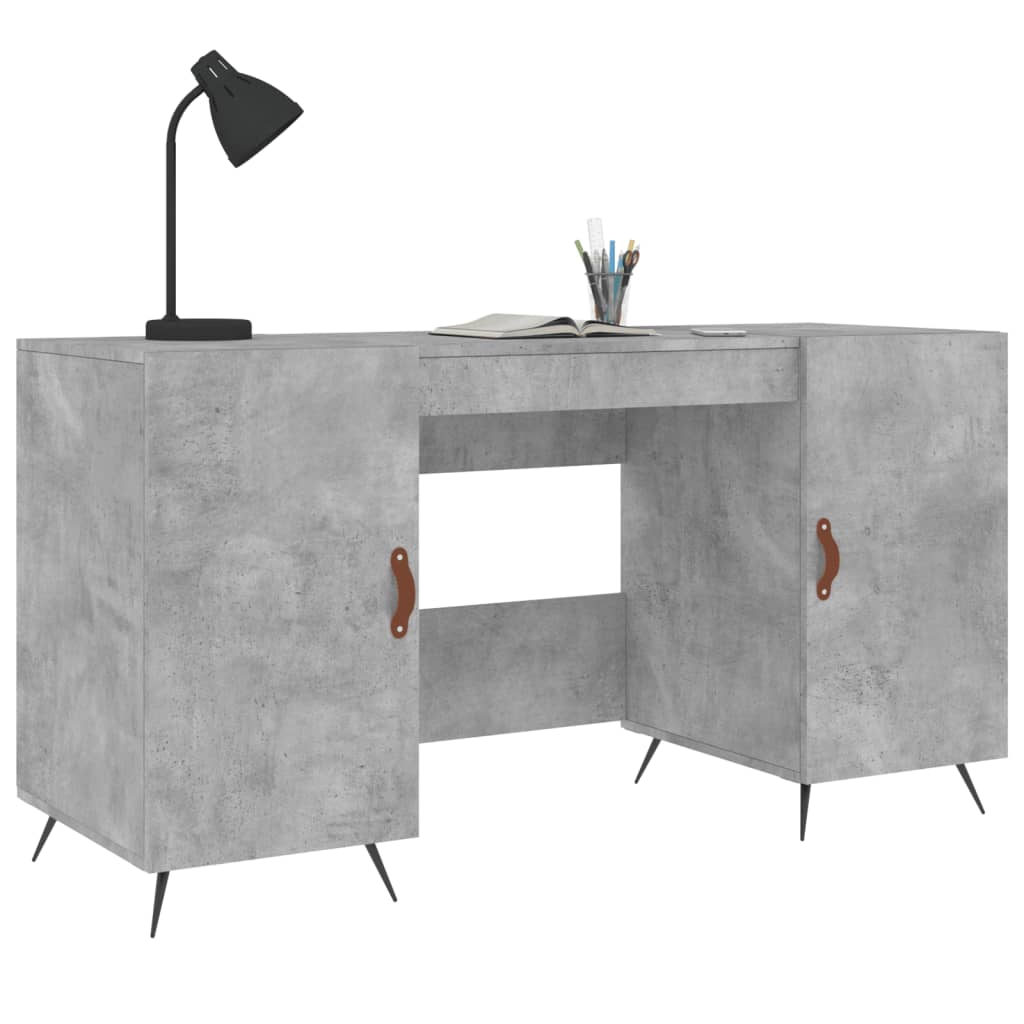 vidaXL Schreibtisch Betongrau 140x50x75 cm Holzwerkstoff