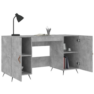 vidaXL Schreibtisch Betongrau 140x50x75 cm Holzwerkstoff