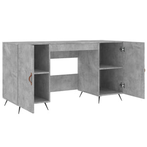 vidaXL Schreibtisch Betongrau 140x50x75 cm Holzwerkstoff