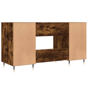 vidaXL Schreibtisch Räuchereiche 140x50x75 cm Holzwerkstoff