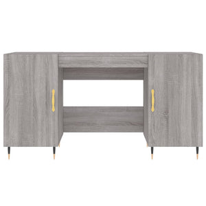 vidaXL Schreibtisch Grau Sonoma 140x50x75 cm Holzwerkstoff