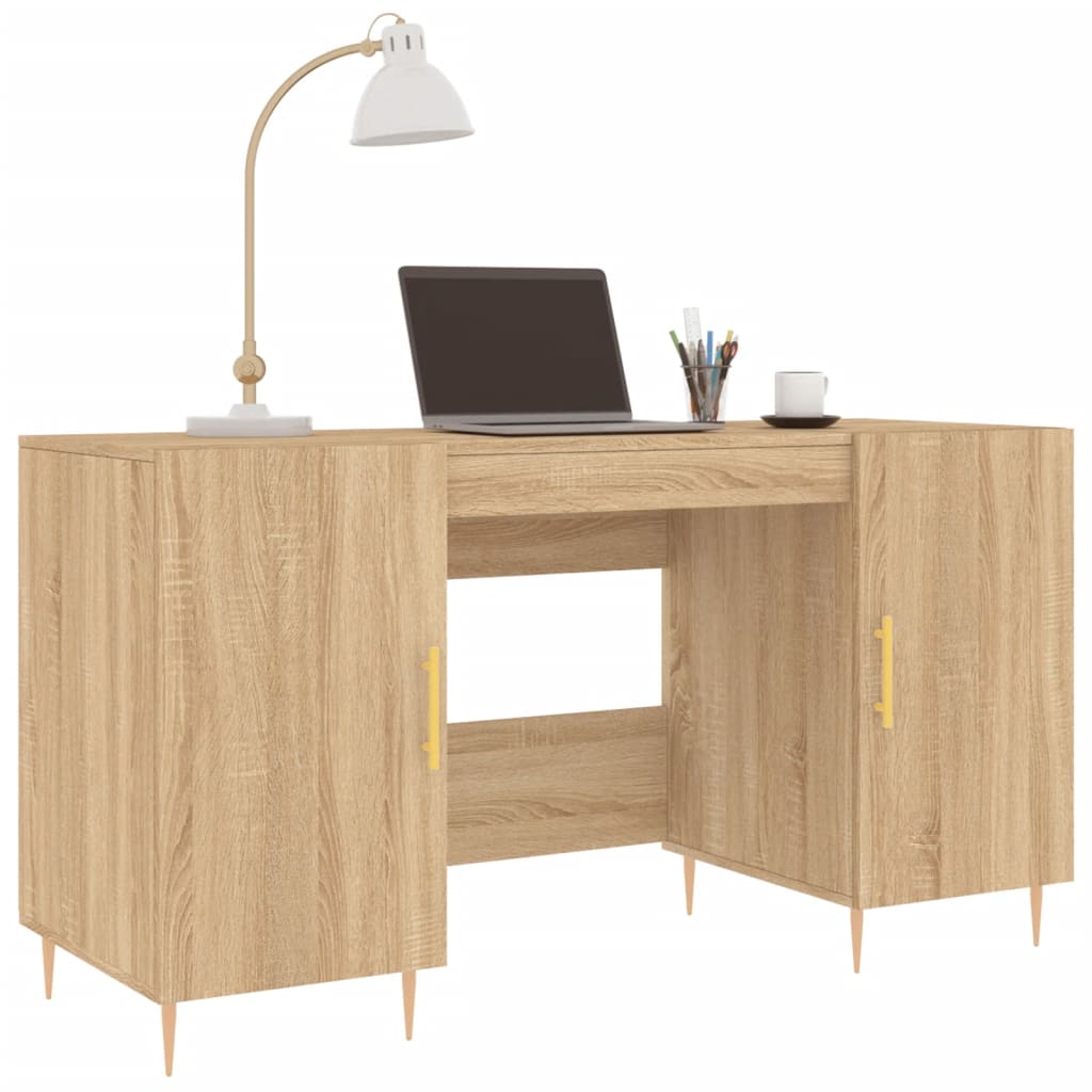 vidaXL Schreibtisch Sonoma-Eiche 140x50x75 cm Holzwerkstoff