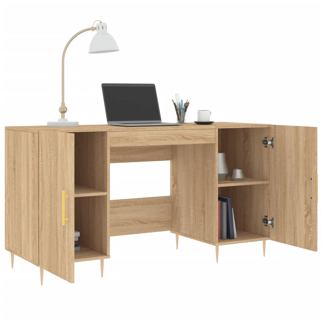 vidaXL Schreibtisch Sonoma-Eiche 140x50x75 cm Holzwerkstoff