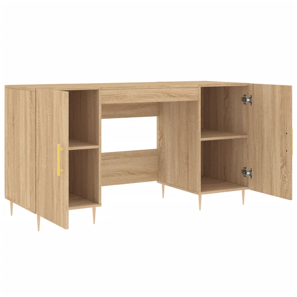 vidaXL Schreibtisch Sonoma-Eiche 140x50x75 cm Holzwerkstoff