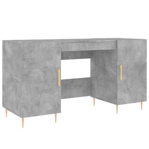 vidaXL Schreibtisch Betongrau 140x50x75 cm Holzwerkstoff