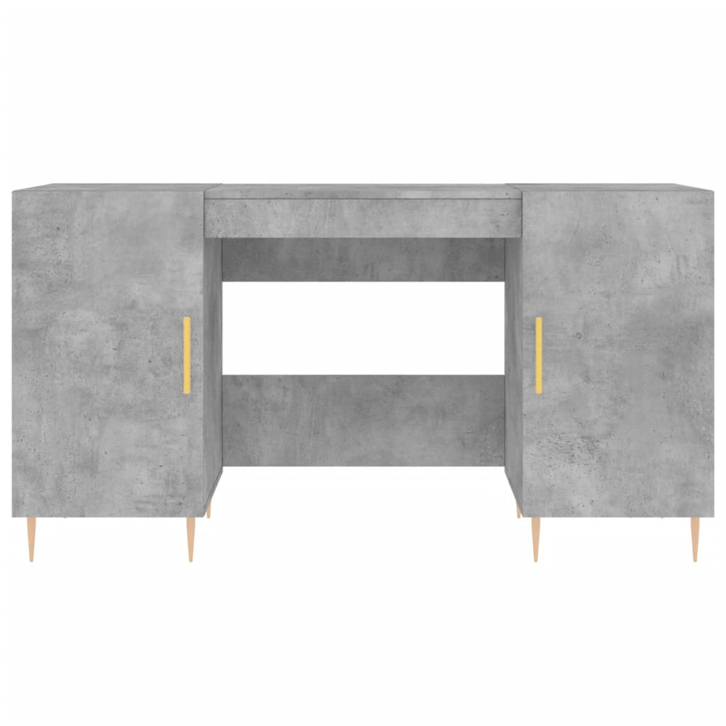 vidaXL Schreibtisch Betongrau 140x50x75 cm Holzwerkstoff