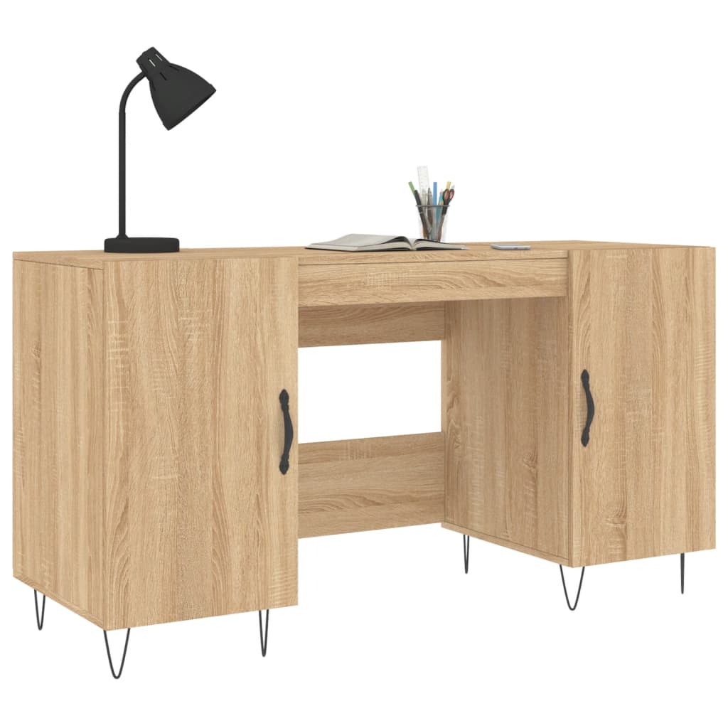 vidaXL Schreibtisch Sonoma-Eiche 140x50x75 cm Holzwerkstoff