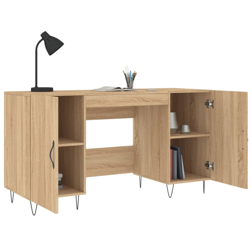 vidaXL Schreibtisch Sonoma-Eiche 140x50x75 cm Holzwerkstoff