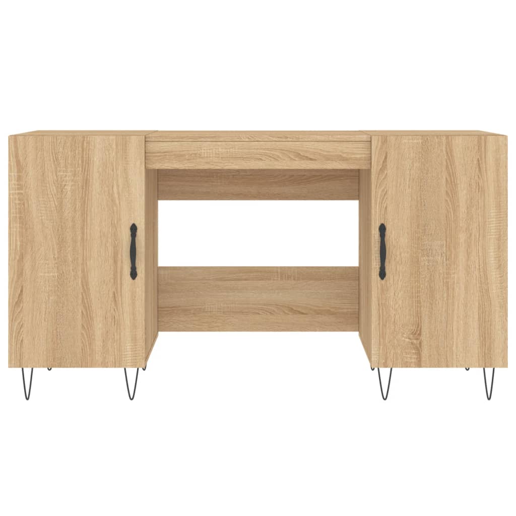 vidaXL Schreibtisch Sonoma-Eiche 140x50x75 cm Holzwerkstoff