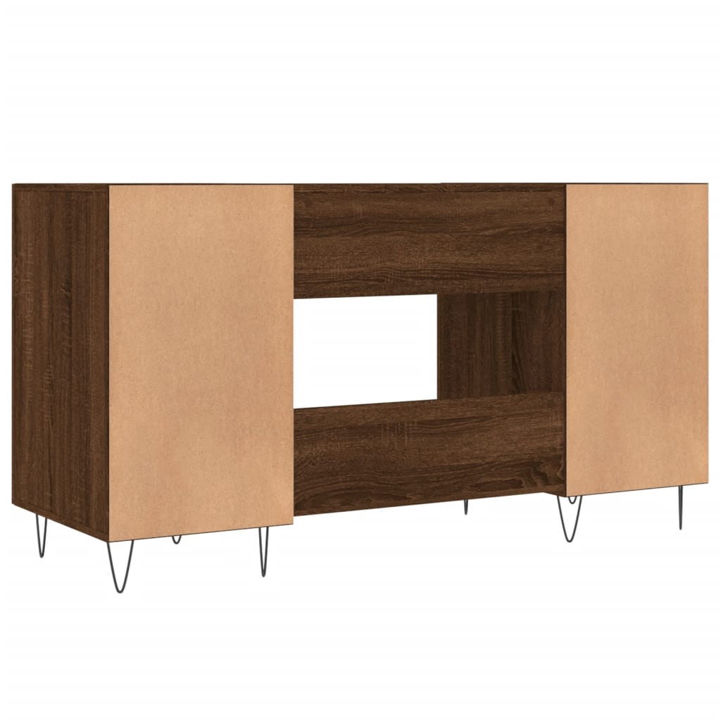 vidaXL Schreibtisch Braun Eichen-Optik 140x50x75 cm Holzwerkstoff