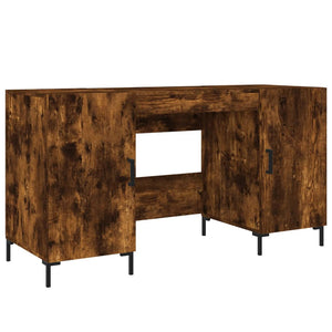 vidaXL Schreibtisch Räuchereiche 140x50x75 cm Holzwerkstoff