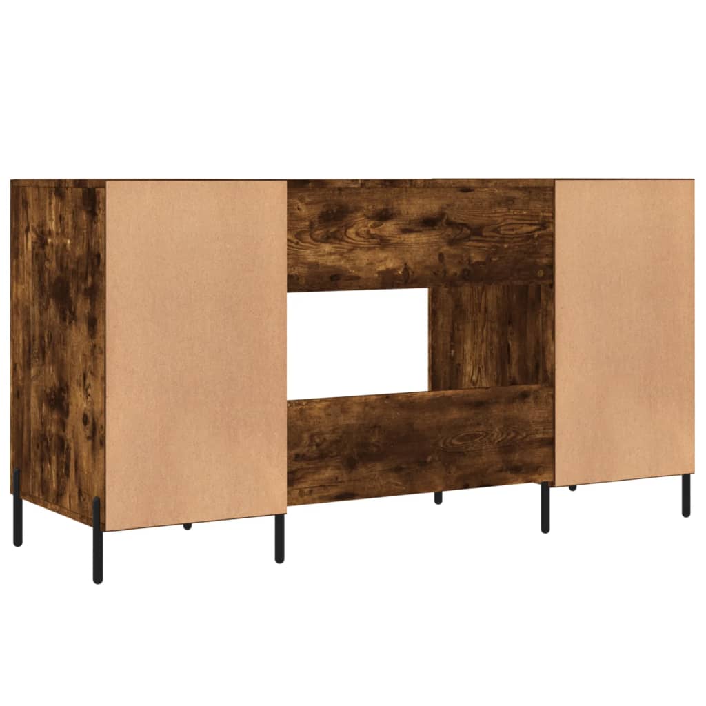 vidaXL Schreibtisch Räuchereiche 140x50x75 cm Holzwerkstoff