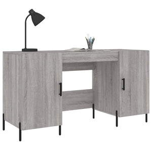 vidaXL Schreibtisch Grau Sonoma 140x50x75 cm Holzwerkstoff