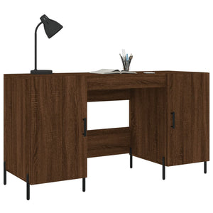 vidaXL Schreibtisch Braun Eichen-Optik 140x50x75 cm Holzwerkstoff