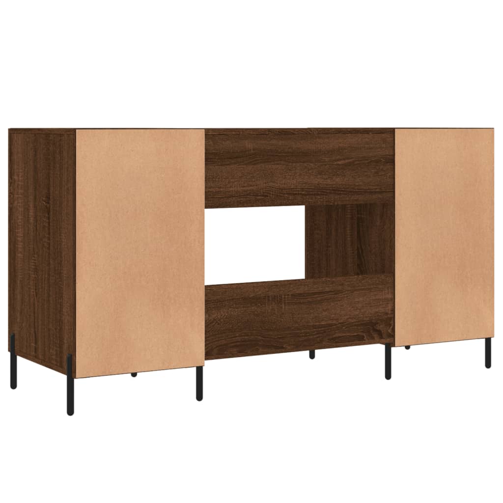 vidaXL Schreibtisch Braun Eichen-Optik 140x50x75 cm Holzwerkstoff