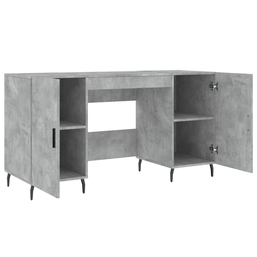 vidaXL Schreibtisch Betongrau 140x50x75 cm Holzwerkstoff