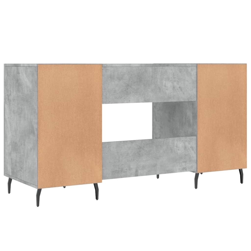 vidaXL Schreibtisch Betongrau 140x50x75 cm Holzwerkstoff