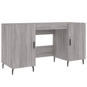 vidaXL Schreibtisch Grau Sonoma 140x50x75 cm Holzwerkstoff