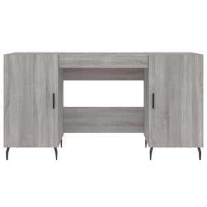 vidaXL Schreibtisch Grau Sonoma 140x50x75 cm Holzwerkstoff