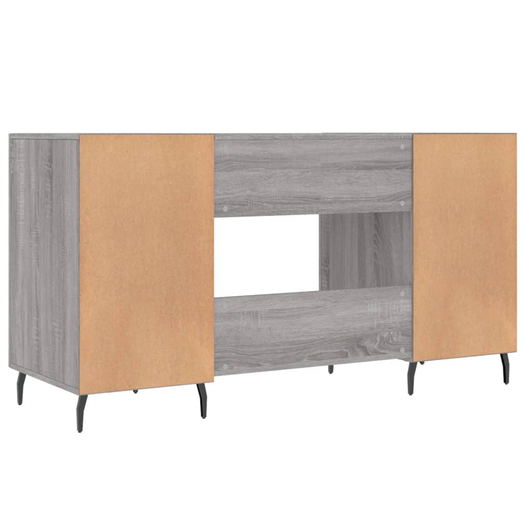 vidaXL Schreibtisch Grau Sonoma 140x50x75 cm Holzwerkstoff