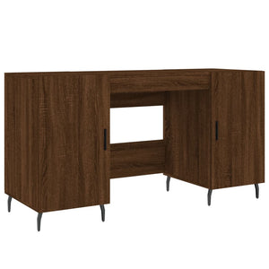 Schreibtisch Braun Eichen-Optik 140x50x75 cm Holzwerkstoff Stilecasa