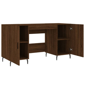 Schreibtisch Braun Eichen-Optik 140x50x75 cm Holzwerkstoff Stilecasa