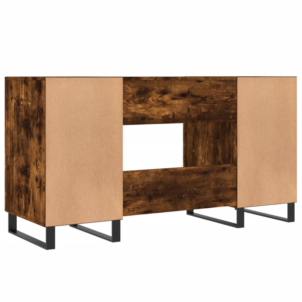 vidaXL Schreibtisch Räuchereiche 140x50x75 cm Holzwerkstoff