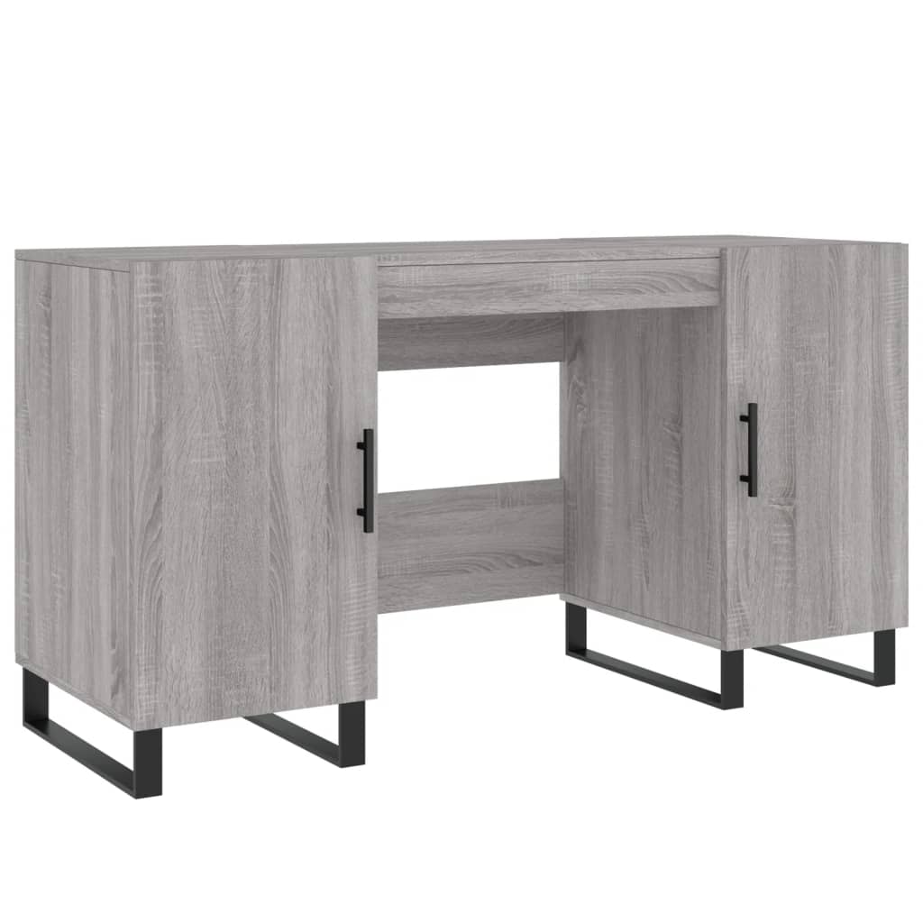 Schreibtisch Grau Sonoma 140x50x75 cm Holzwerkstoff Stilecasa