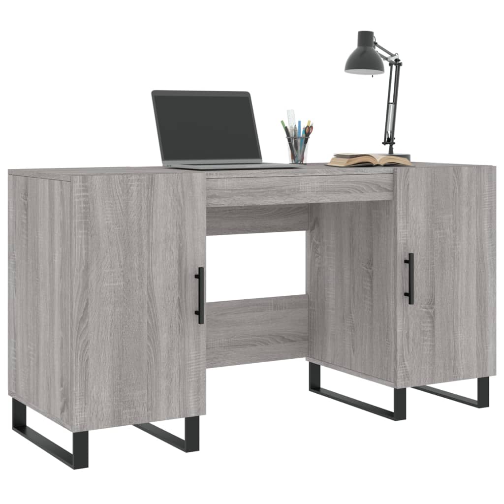 Schreibtisch Grau Sonoma 140x50x75 cm Holzwerkstoff Stilecasa