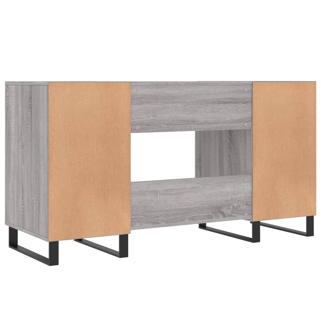 Schreibtisch Grau Sonoma 140x50x75 cm Holzwerkstoff Stilecasa