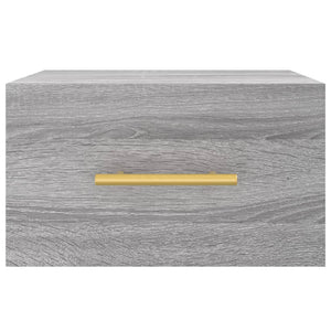 vidaXL Wand-Nachttische 2 Stk. Grau Sonoma 35x35x20 cm