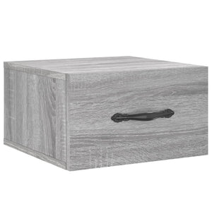 vidaXL Wand-Nachttische 2 Stk. Grau Sonoma 35x35x20 cm