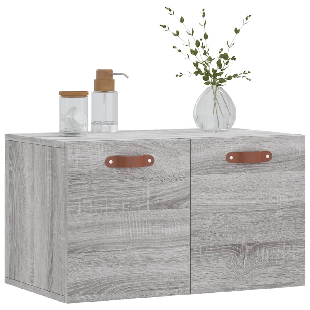 vidaXL Wandschrank Grau Sonoma 60x36,5x35 cm Holzwerkstoff