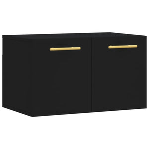 vidaXL Wandschrank Schwarz 60x36,5x35 cm Holzwerkstoff