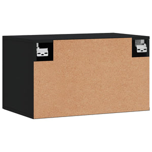 vidaXL Wandschrank Schwarz 60x36,5x35 cm Holzwerkstoff