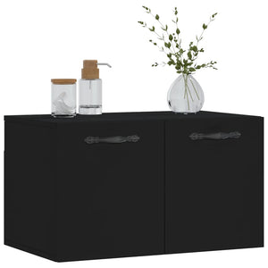 vidaXL Wandschrank Schwarz 60x36,5x35 cm Holzwerkstoff