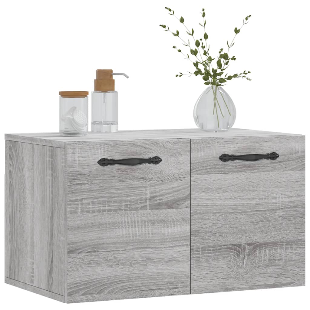 vidaXL Wandschrank Grau Sonoma 60x36,5x35 cm Holzwerkstoff