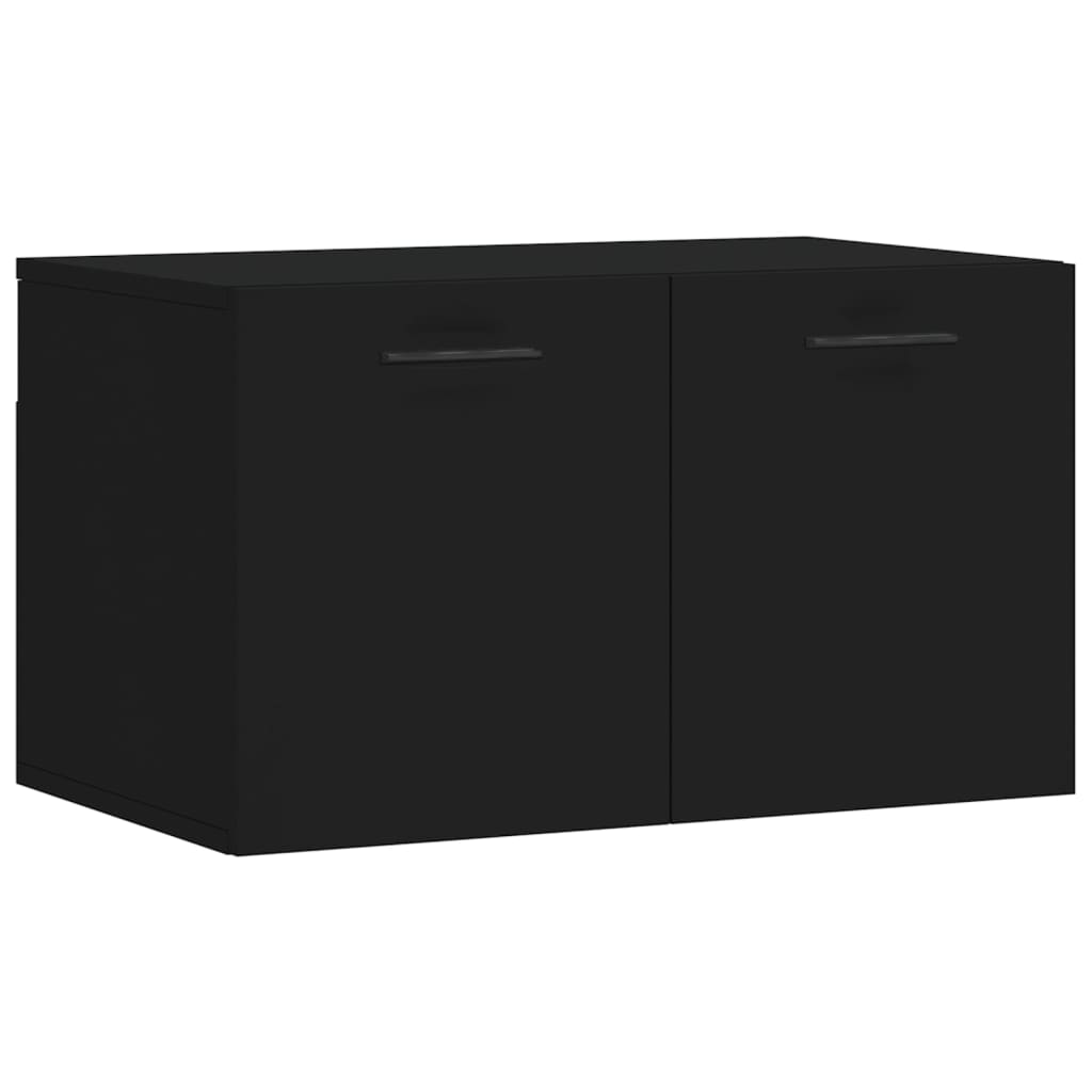 vidaXL Wandschrank Schwarz 60x36,5x35 cm Holzwerkstoff