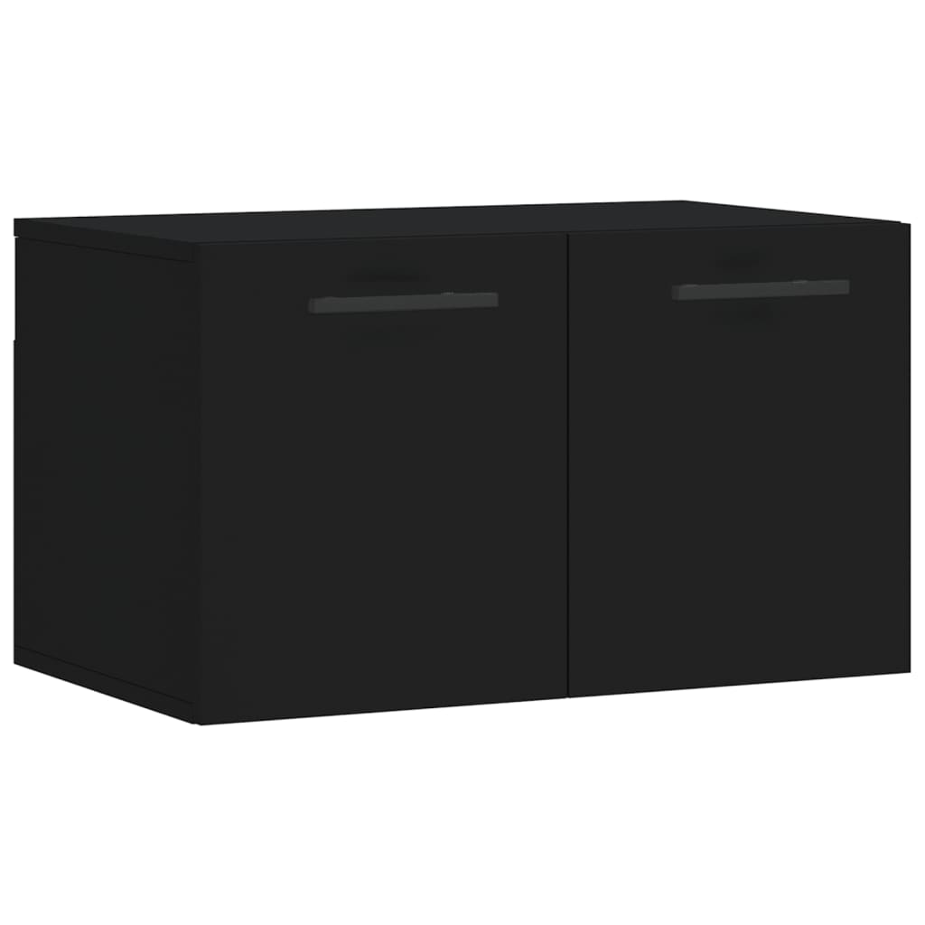 vidaXL Wandschrank Schwarz 60x36,5x35 cm Holzwerkstoff